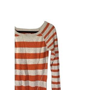 VTG Y2K Large Striped Sweater Boat Neck Fisherman Knit Retro Preppy 90s Slim Fit